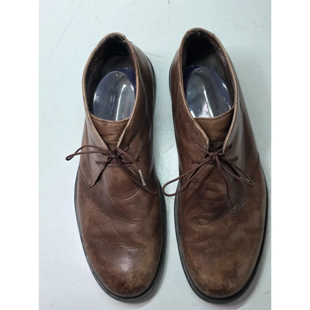 Banana Republic Paulson Men's Boots Size‎ 11.5 Brown Leather Chukka Ankle Shoes